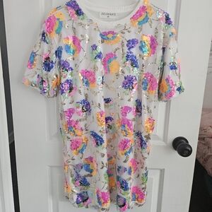 Colorful Sequin Womens Dress